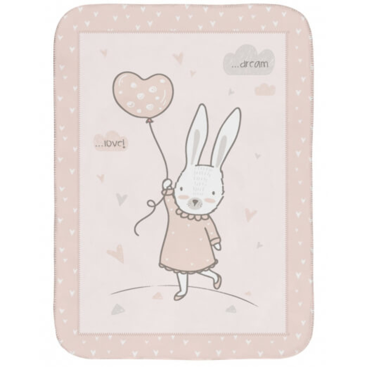 Βρεφική κουβέρτα αγκαλιάς βελουτέ 80/110 cm Rabbits in Love